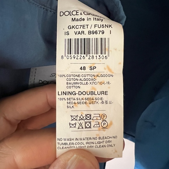 Dolce and Gabbana cotton light blue double breasted suit size 48 IT - Picture 4 of 7